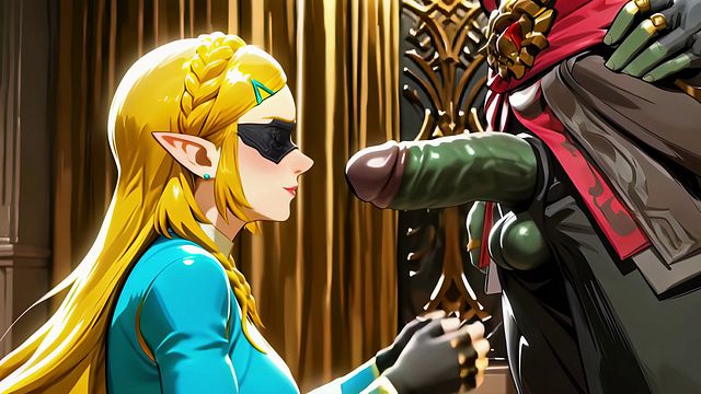 Blindfolded surprise for the Princess - AI Generated Cartoon
