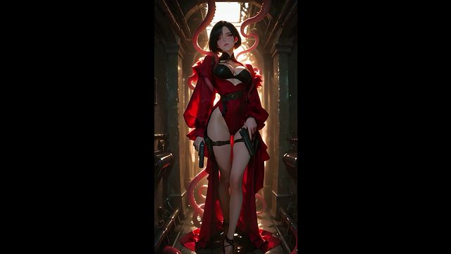 Suspended Red-Skirt Shrine Maiden: Invade Every Hole, Thick Cum Flooding Down Thighs in Endless Overflow!