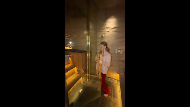being playful in a Japanese sauna