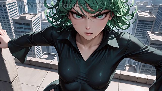 Tatsumaki Hard Fucked on Rooftop - 3D Hentai