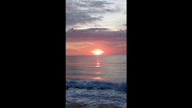 Beautiful sunset in Bali (Dreamland Beach)