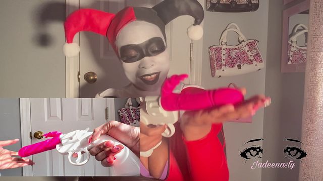 USING A GUN TO CUM?? (Harley Quinn Cosplay) - Toy Review