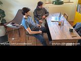 straight friend jerks best buddy first time - got caught by roommate