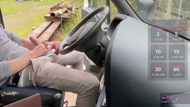 Truck Tease at a Rest Area – Curious Stranger Gets Closer