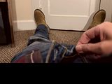 Hot Daddy muscle Hunk jerking in bed