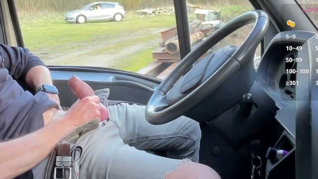 A car slowly parks near my truck and the driver steps out to see what’s happening.