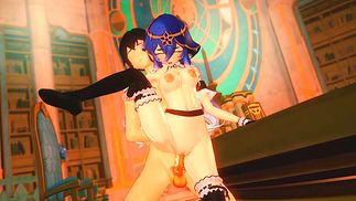 POV Impregnating Burnice while she rides you - Zenless zone zero