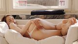 ULTRAFILMS Amazing blonde girl Kelly Collins fingering her pussy in this video