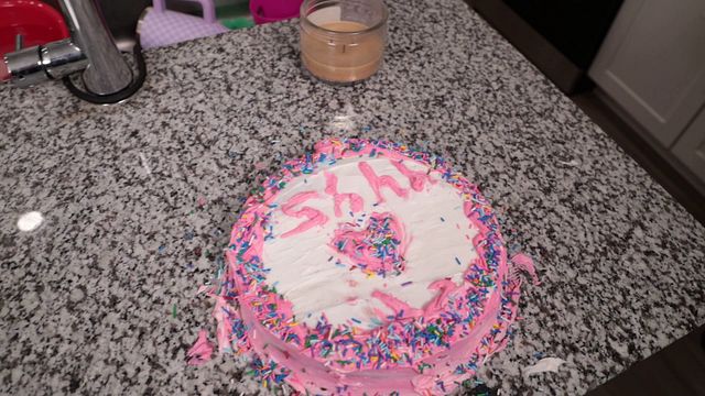 pretty trans girl sits on a cake for your pleasure 3