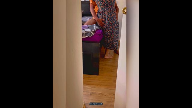 Peeping at My Parents Bedroom - My Dad Pounding Step Mom in Doggy Anal Pulling Mangalsutra