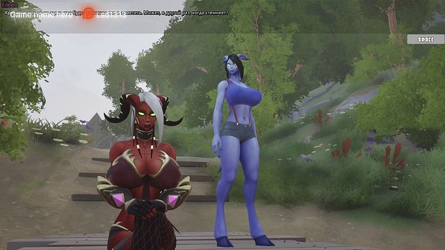 A modest draenei decided to try herself in an adult film and was fucked by werewolves and minotaurs. part 2