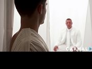 MasonicBoys - DILF Tyler Saint fingers Dex Devalls hairy hole with oil