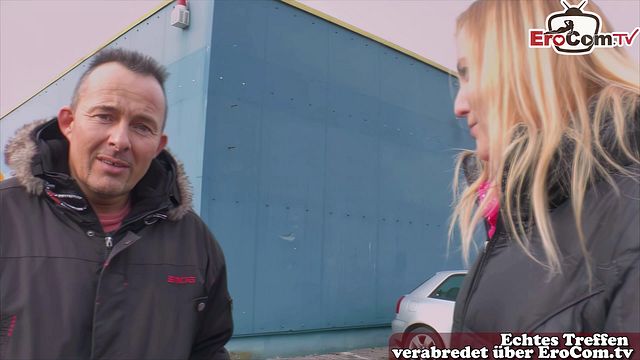 German blonde approached on the street and fucked in the ass