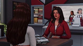 FUTA YOGA INSTRUCTOR PILE DRIVES STUDENT WITH CREAMPIE ENDING - SIMS 4