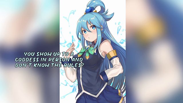 You want to worship the water goddess Aqua (foot fetish)