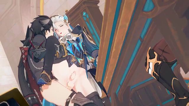 wriothesley x neuvillette - genshin impact yaoi hentai r34