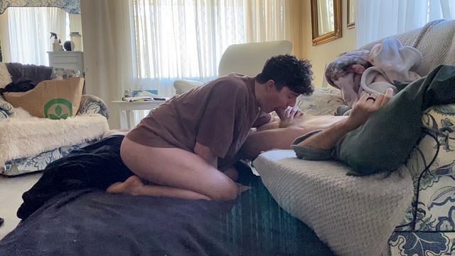 Swallowing His Morning Load