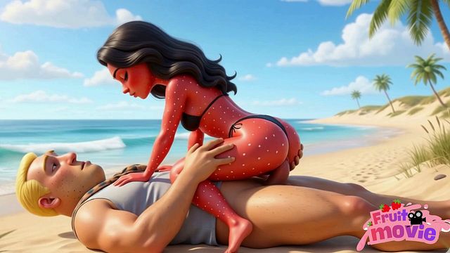 Dirty Moranguete cheats on her boyfriend with Batatudo on the sand Caught by the Waves Horny Moranguete takes Batatudo’s big energy pussy and ass fuck