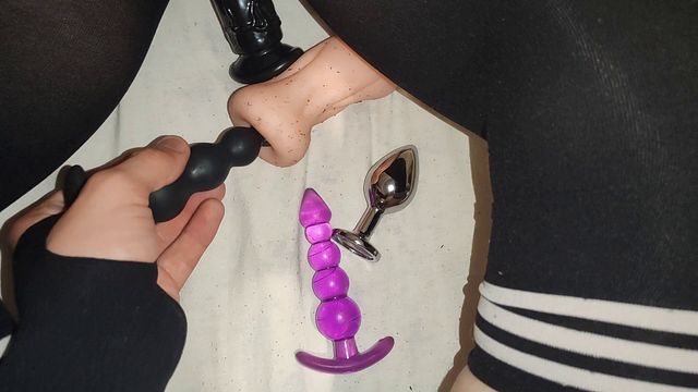 Femboy's evening pleasure after a long day