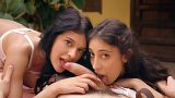 ANGELS.LOVE Two amazing girls Asandra Dewy and Eva Generosi fucking one guy on vacation