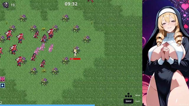 Slutty Nun Purging the Wicked Desires of Sinful Men  Vampire Survivors Hentai Game  Sinful Survivors Demo 1