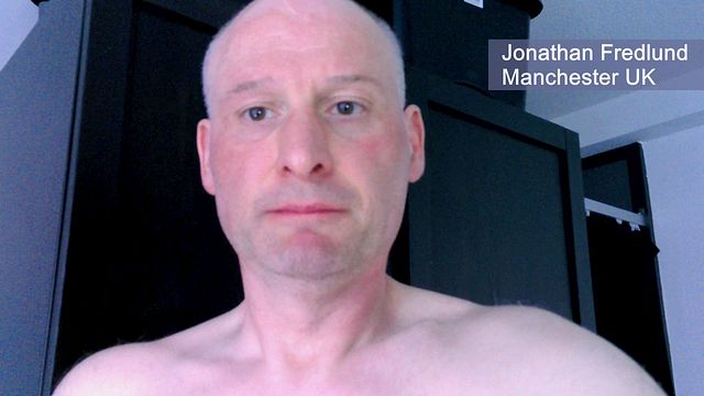 Jonathan selfie proudly exhibitionist wanker gives name and shows hairy cock and balls as he wanks
