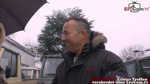 German blonde milf persuaded to have sex on the street