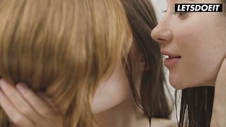 WOWGIRLS Two horny girls Nata Ocean and Eva Elfie getting this nerd guy join them in a threesome