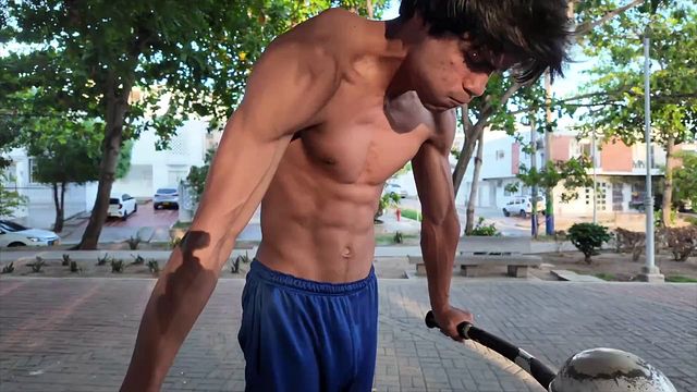 Adorable Fit Latino Abs Gets Massive Dick Handjob