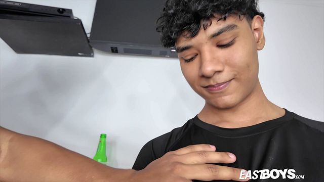 Adorable Latino Teen Boy Gets His Massive Dick Handjob
