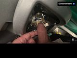 Amazing: Pissing, jerking off my thick, shaved cock, by a small stream in the woods.